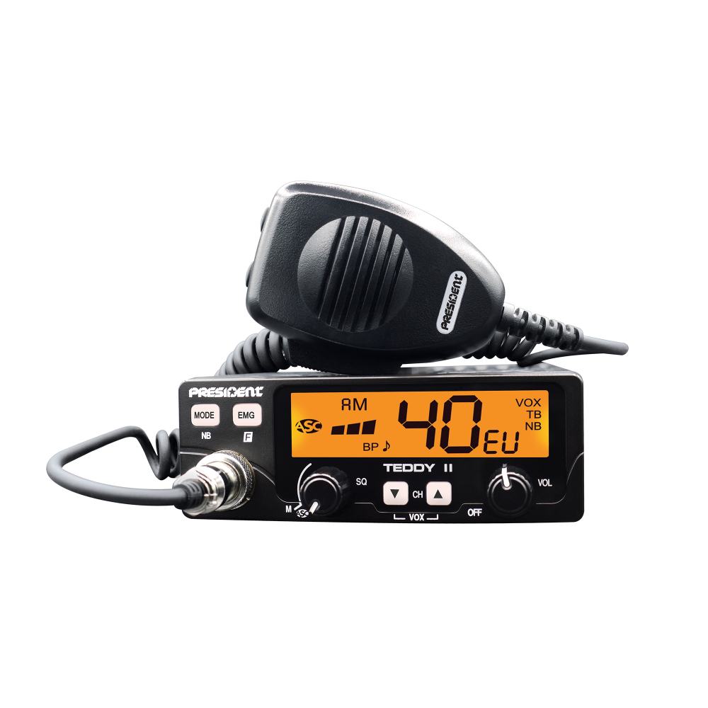 PRESIDENT TEDDY II ASC VOX 12V AM/FM CB radijas-CB radijo PRESIDENT TEDDY II ASC VOX 12V AM/FM CB radijas-CB radijo