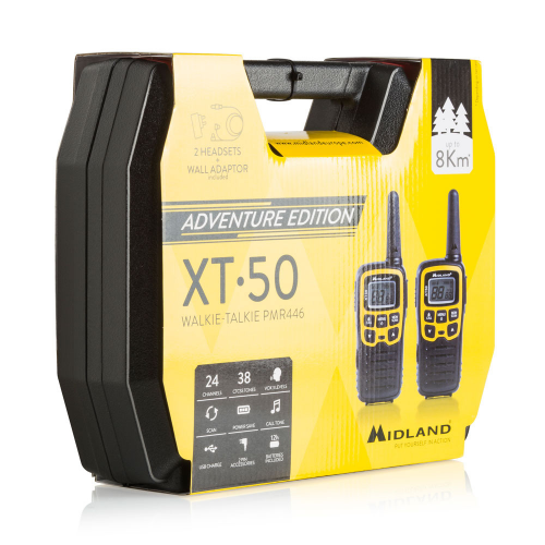 PMR rankiniai radijo imtuvai MIDLAND XT50 dėklas-CB radijo
