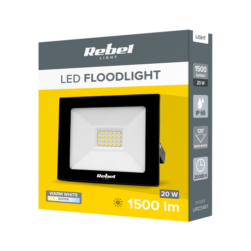 LED reflektorius "Rebel" 20W (24x2835 SMD), 3000K
