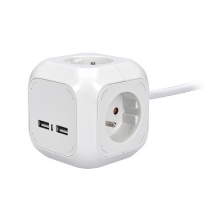 Prailginimo laidas 4 lizdai 2 m SOLIGHT PP145USB