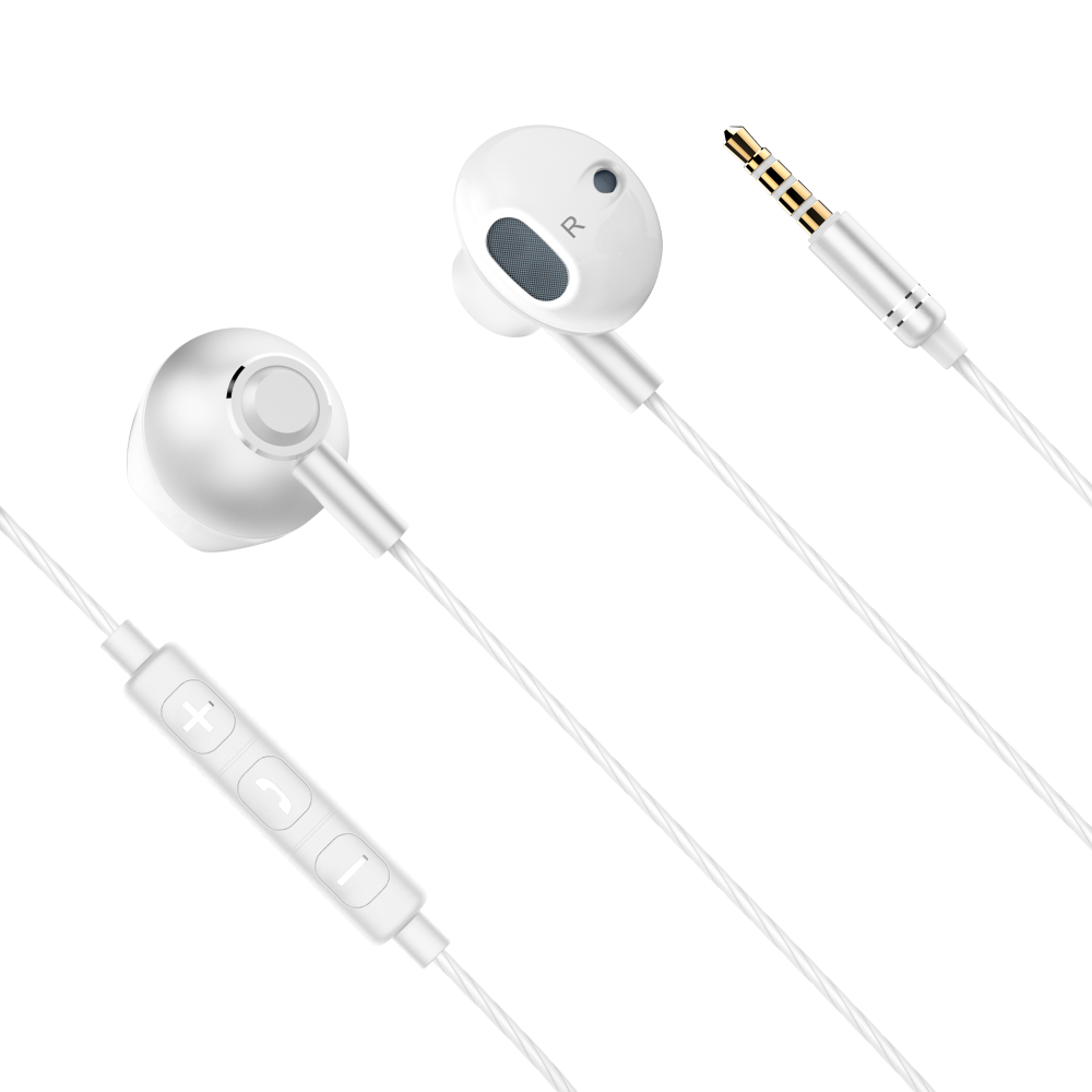 Kruger&Matz B2 ausinės į ausis su mikrofonu, baltos