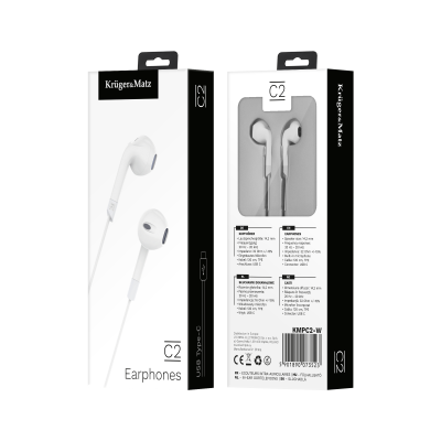 Į ausis dedamos ausinės su USB mikrofonu-C Kruger&Matz C2
