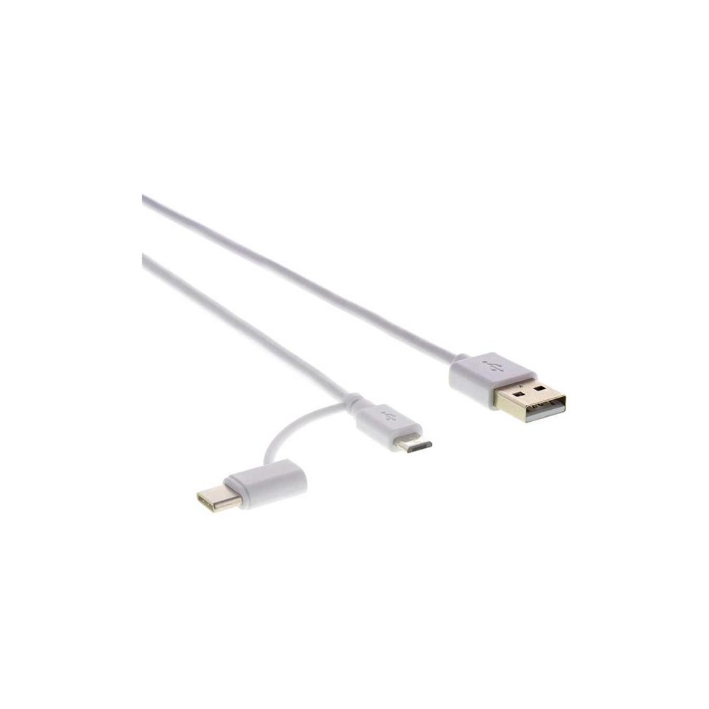 Kabelis SENCOR SCO 522-015 WH USB 2.0/A/M-Mikro B/C baltos Kabelis SENCOR SCO 522-015 WH USB 2.0/A/M-Mikro B/C baltos