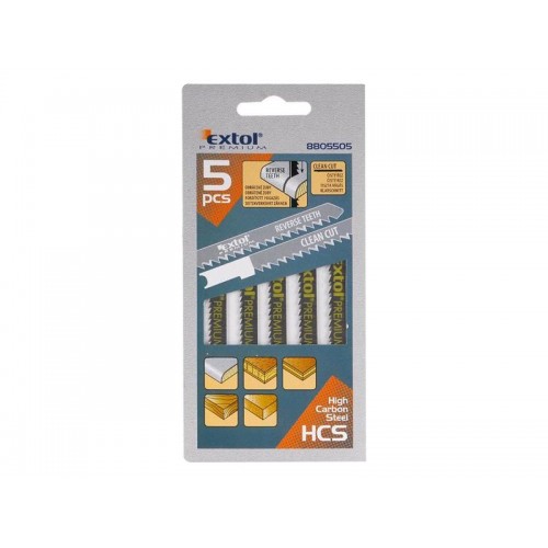 Pjūklelis 5vnt. 75x2,5 mm EXTOL PREMIUM 8805505-Siaurapjūklių