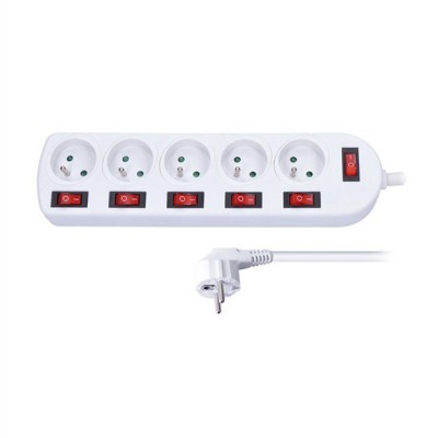 Prailginimo kabelis 5 lizdai 2 m SOLIGHT PP143-Prailgintuvai