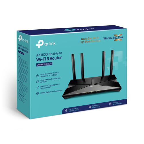TP-LINK "WiFi" maršrutizatorius 6 AX1500 TL-ARCHER