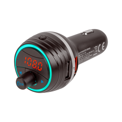 FM automobilinis siųstuvas su "Bluetooth" funkcija ir dviem USB