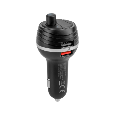 FM automobilinis siųstuvas su "Bluetooth" funkcija ir dviem USB