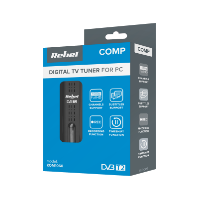 USB DVB skaitmeninis imtuvas-T2 H.265 HEVC REBEL-DVB-T imtuvai