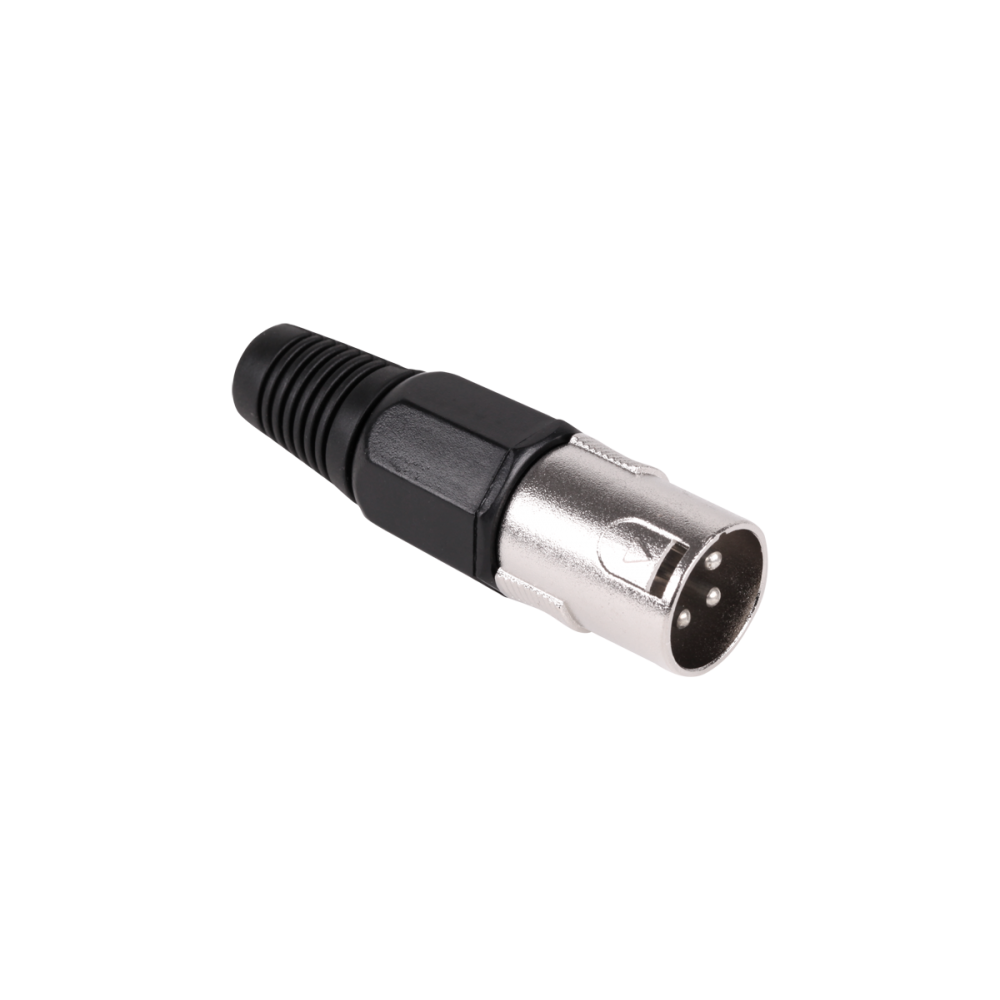 XLR mikrofono kištukas juodas-MIC jungtys ir lizdai