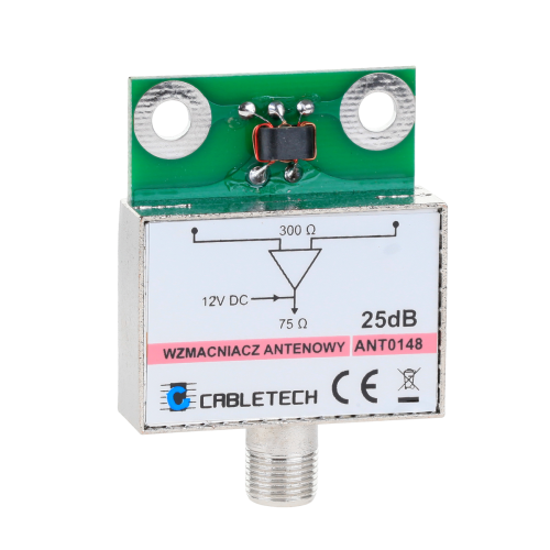 Ekranuotas antenos stiprintuvas 25dB Cabletech-Pagrindinis