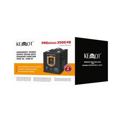 Nepertraukiamo maitinimo šaltinis KEMOT PROsinus-3500/48 grynos