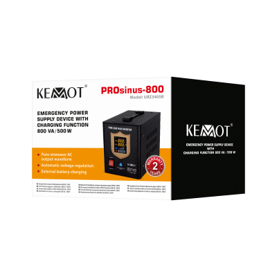 Nepertraukiamo maitinimo šaltinis KEMOT PROsinus-800 inverteris