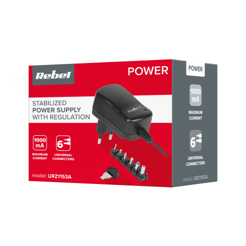 Rebel reguliuojamas stabilizuotas maitinimo šaltinis 12V