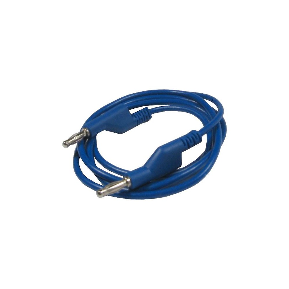 Jungiamasis kabelis 1 mm2 / 2 m su mėlynais bananais HADEX Jungiamasis kabelis 1 mm2 / 2 m su mėlynais bananais HADEX