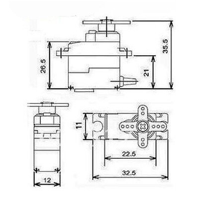 "TowerPro MG" servo-90S - 13g - 1,8 kg/cm - metaliniai