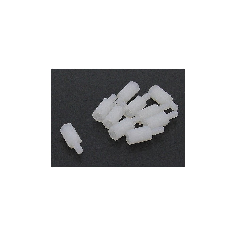 Tarpinė 10 mm M3 - 10 vnt - Z/W stulpelis, poliamido kolonėlė-