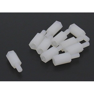 Tarpinė 10 mm M3 - 10 vnt - Z/W stulpelis, poliamido kolonėlė-