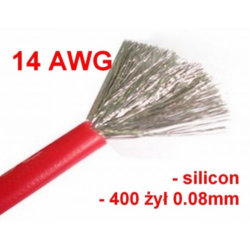 14AWG alavuotas silikoninis varinis laidas - 400 gijų - 2,0 mm2