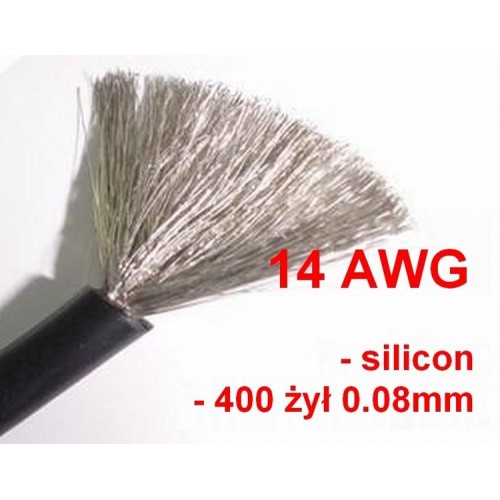 14AWG alavuotas silikoninis varinis laidas - 400 gijų - 2,0 mm2