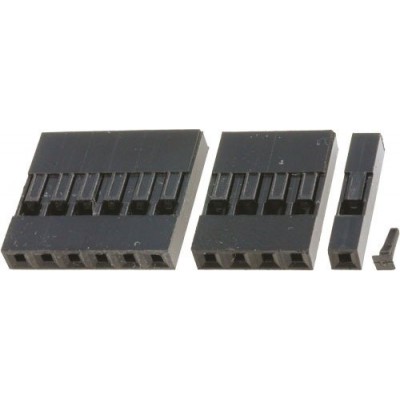 Kaiščių jungtis 2,54 mm - 2 kaiščiai - 10 vnt - dangtelis -