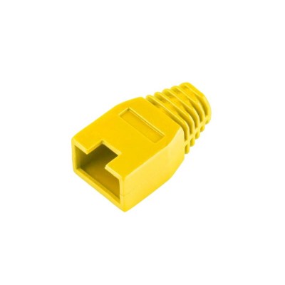 Guminis RJ45 jungties korpusas, geltonos spalvos-Kompiuterių