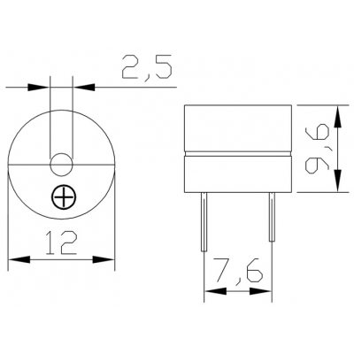Signalizatorius su 12 V generatoriumi 85 dB - Buzzeris