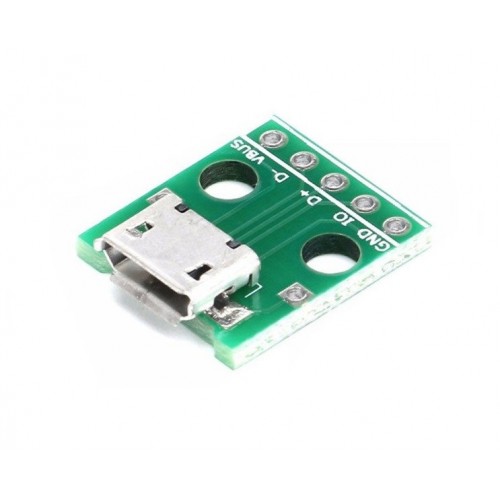 "MicroUSB B" lizdas kontaktinei plokštelei KIT - "MicroUSB" B