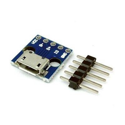"MicroUSB B" lizdas kontaktinei plokštelei KIT - "MicroUSB" B
