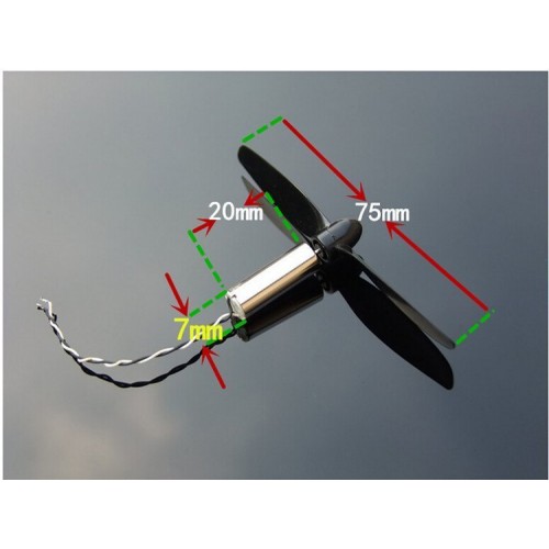 Mini drono variklis 720 CW - 7x20 mm 3,7 V variklis - 46500