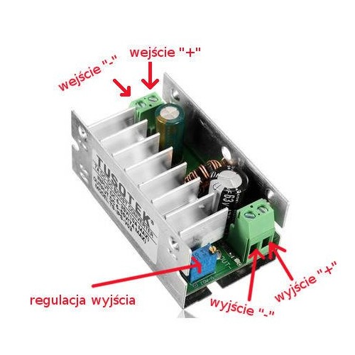 Nuolatinės srovės keitiklis 200W - 10A/ 7-35V 7-55V -