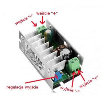 Nuolatinės srovės keitiklis 200W - 10A/ 7-35V 7-55V -