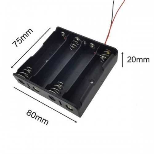 4x 18650 3,7 V Li Baterijų dėklas-Li-ion - Baterijų dėklas