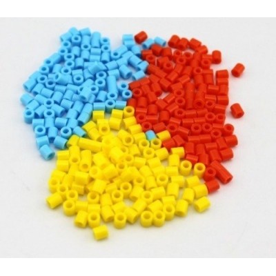 Plastikinė įvorė 3 mm - geltona - robotams ir "pasidaryk pats"