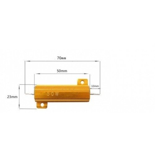50 W rezistorius - 6 omų - aliuminio korpuse - RX24 50W