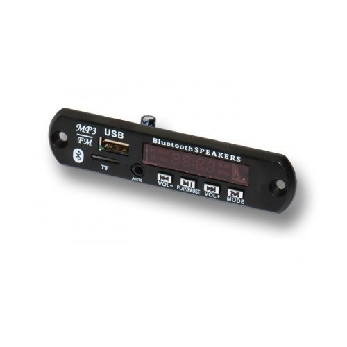 Garso modulis MP3 grotuvas su LED ekranu - 6-12V - USB - SD -