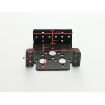 Metalinė daugiafunkcinė atrama - 58x32 mm - robotams ir