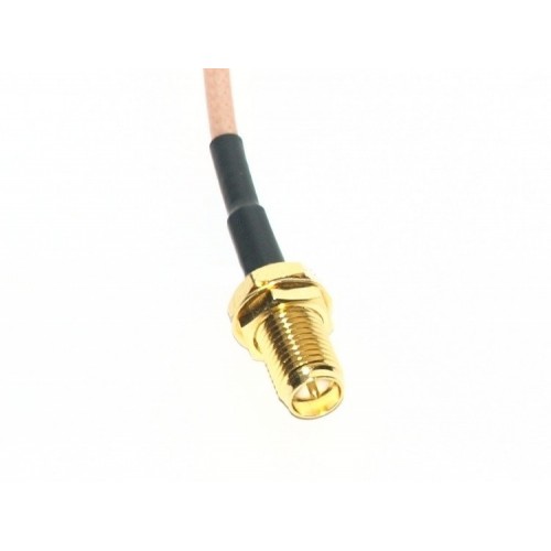 Perėjimas - U.FL (IPEX) į RP-SMA lizdas - tiesus adapteris su