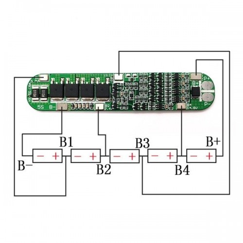BMS PCM PCB įkrovimo ir apsaugos modulis ličio