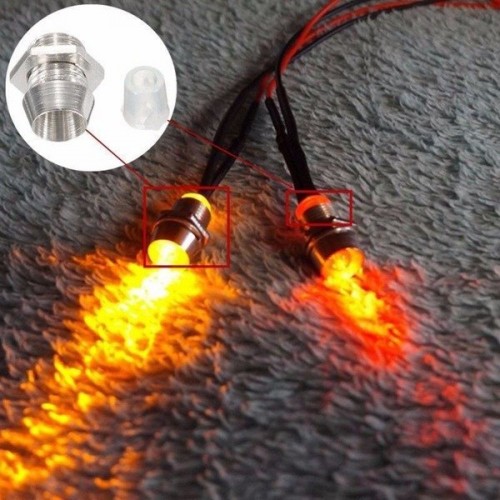 LED laikikliai 3 mm - užsukamas metalinis lizdas - m5