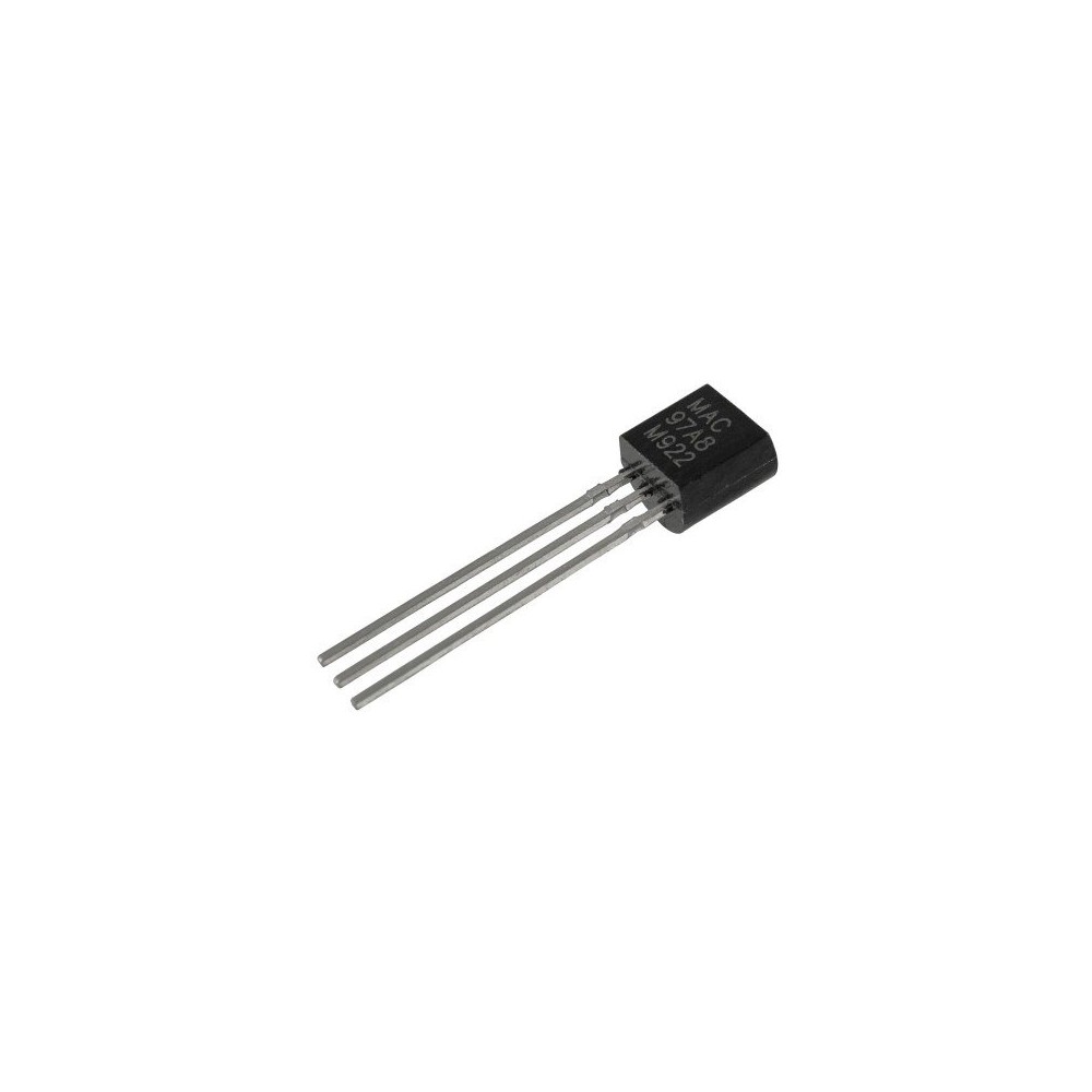 Dvipusis tiristorius - MAC97A8 triakas 600V 0,6A - Į-92 - 10