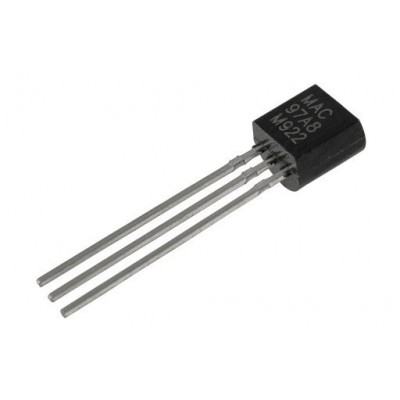 Dvipusis tiristorius - MAC97A8 triakas 600V 0,6A - Į-92 - 10