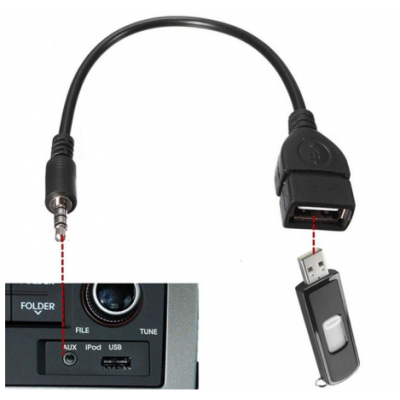 USB laidas - 3,5 mm mini lizdas - Adapteris, adapteris - OTG