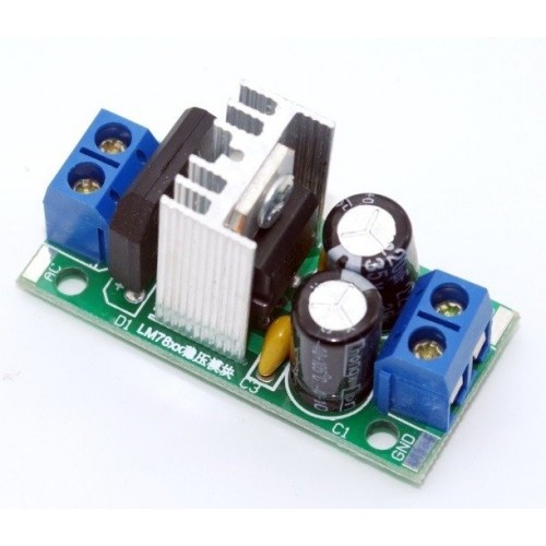5 V 1,5 A stabilizuotas maitinimo modulis su AC: 5 V - 16 V /