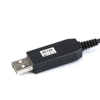 12 V maitinimas iš USB kištuko - nuo 5 V iki 12 V - DC 5,5/2,5