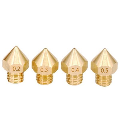 4x purkštukų rinkinys 0,2/0,3/0,4/0,5 mm - H13 - M6 - Gijos