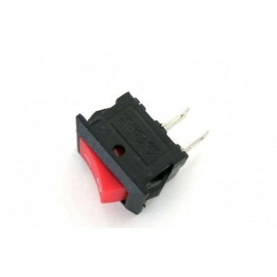 Klavišinis jungiklis 15x10 mm - raudona - 2PIN - 250VAC/3A -