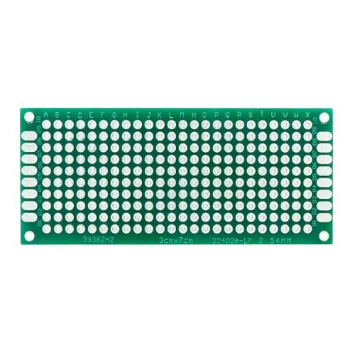 PCB plokštė 30x70 mm - PI22Z - dvipusis - PCB prototipo