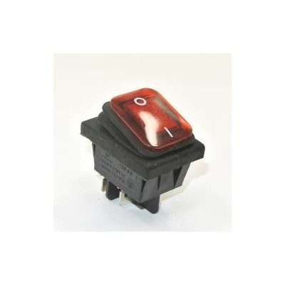 Klavišinis jungiklis KCD4-R - 16A/250V - Dvigubas - ON-OFF -