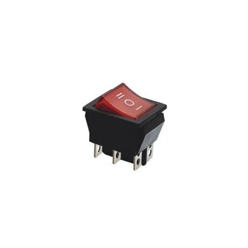Rakto jungiklis RS203-6C3R - 15A/250V - Dvigubas - Į-OFF-Į -
